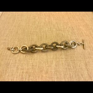 💯AUTH Michael Kors Curb Chain Black Pave Bracelet